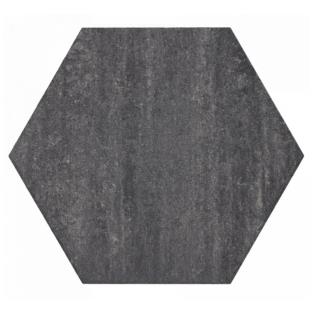 Soft Comfort Zeskant 60/52,5x30x4 cm Grijs/Zwart