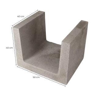 U-element 40x50x40 cm Grijs