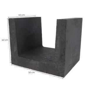 U-element 40x50x40 cm Antraciet