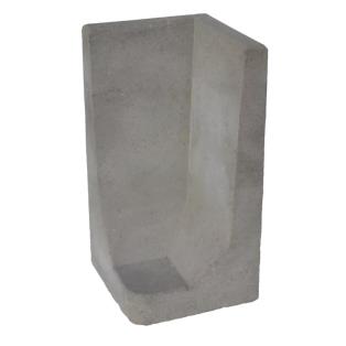 Hoek L-element 80x40x40 cm Grijs