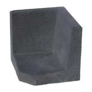 Hoek L-element 40x40x40 cm Antraciet