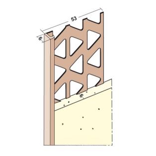 Stucstopprofiel PVC 38206 3000mm wit pd 6 mm