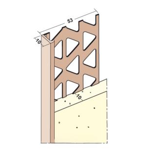 Stucstopprofiel PVC 38210 3000mm wit pd 10 mm