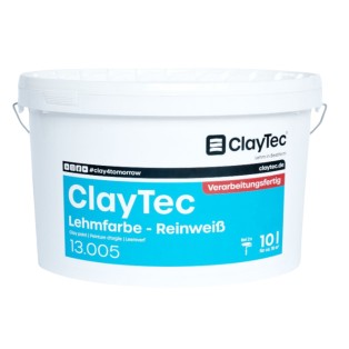 Claytec leemverf zuiverwit 10 lt