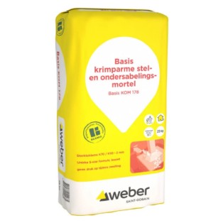 Weber Beamix Basis KOM 178 ondersabelingsmortel K70 / K50 - 2 mm 25 kg
