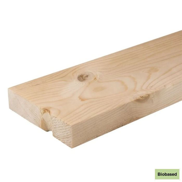 Vuren C ruw 32x125x3900mm 70% PEFC gecertificeerd