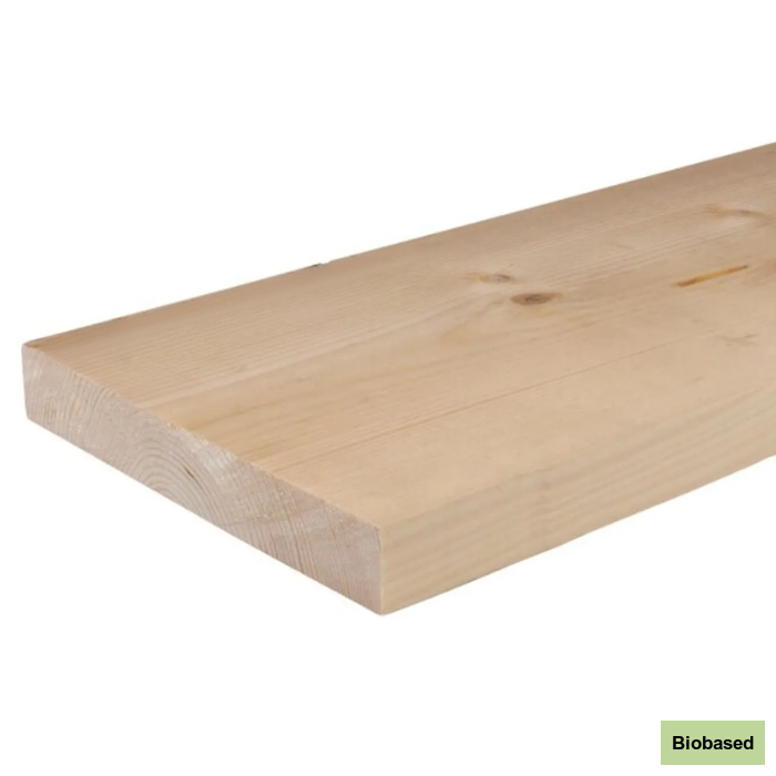 Vuren C ruw 32x200x5700mm 70% PEFC gecertificeerd (*)