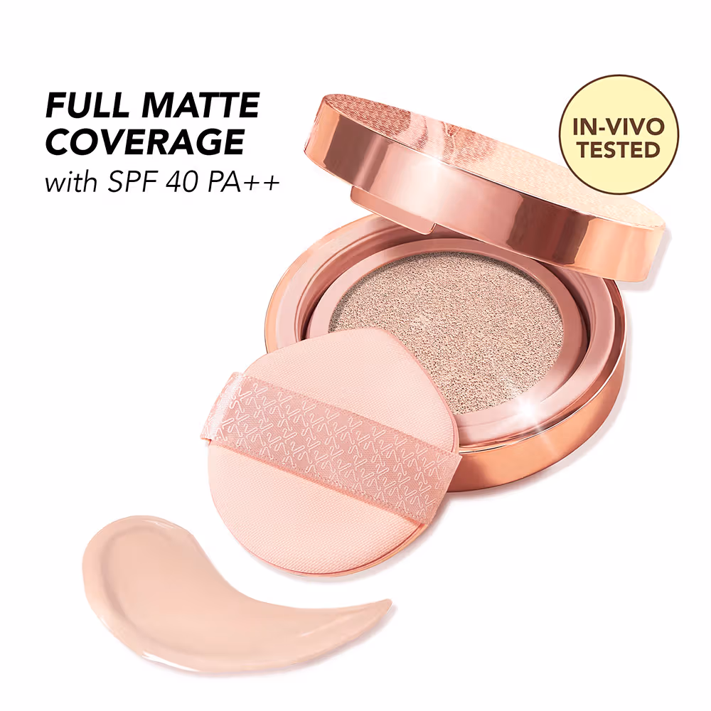 Kay Beauty Full Coverage Cloud Cushion Foundation with in-vivo tested SPF 40 PA ++ (14g)