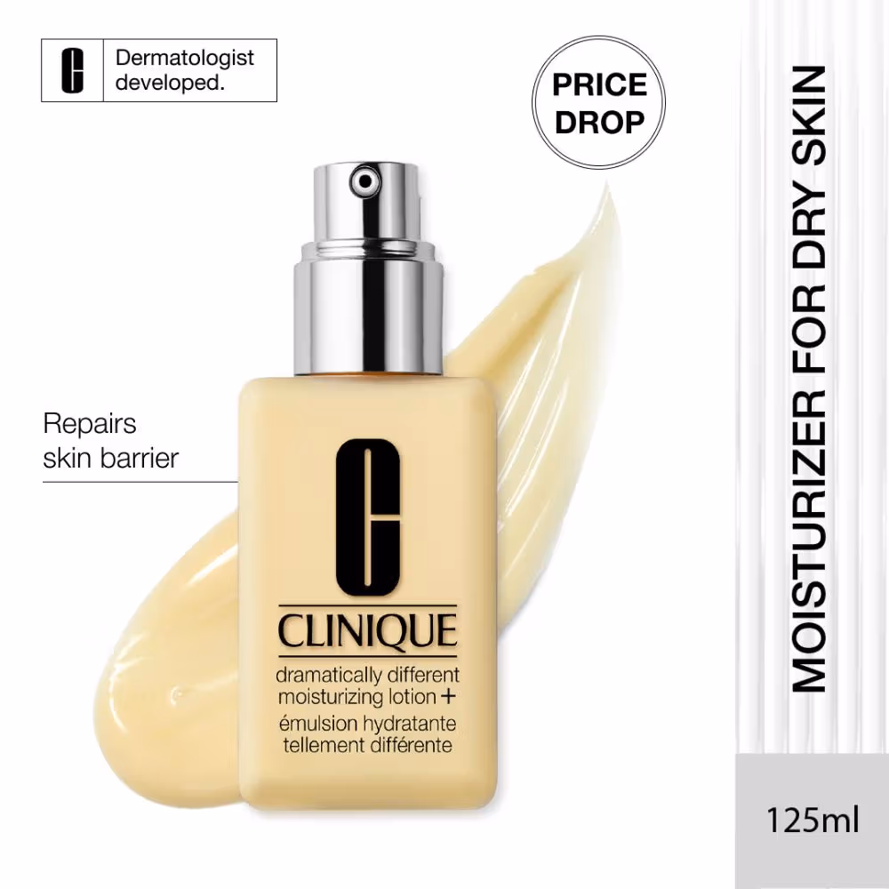 Clinique Dramatically Different Moisturizing Lotion+ Face Moisturizer with Pump for Skin Repair (125ml)