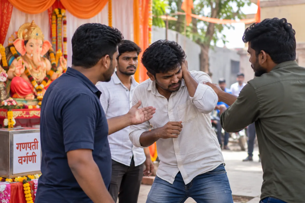 गणपती वर्गणी न दिल्यामुळे तरुणाला मारहाण; मिरजगाव पोलीस ठाण्यात खंडणीचा गुन्हा दाखल!