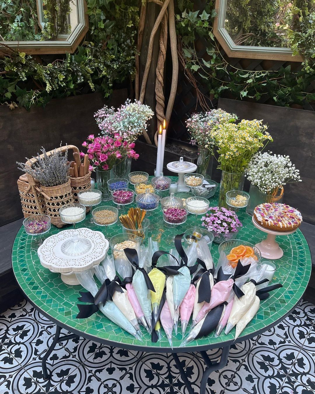 French cuisine served in the garden