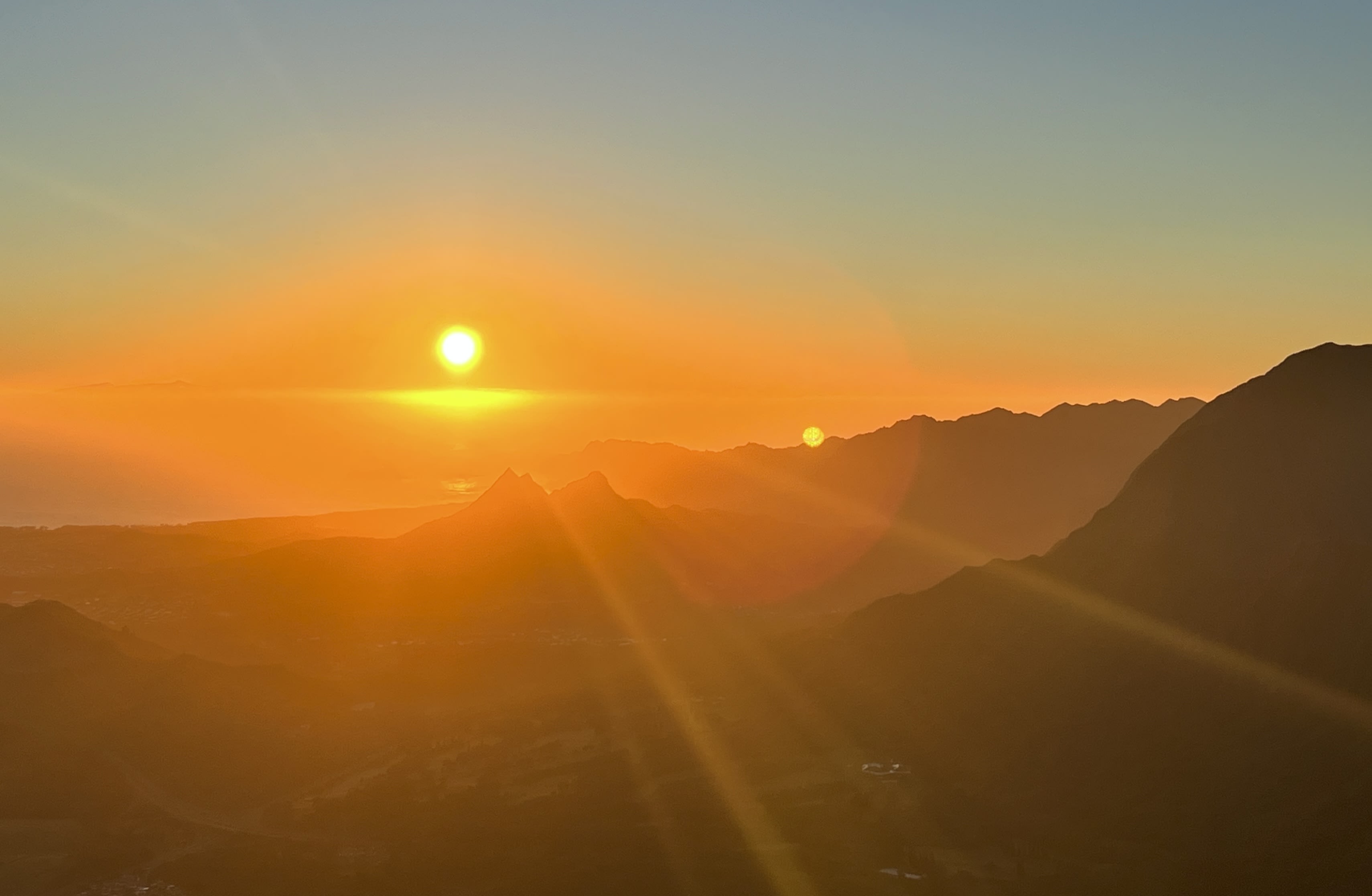 Sunrise over the mountains
