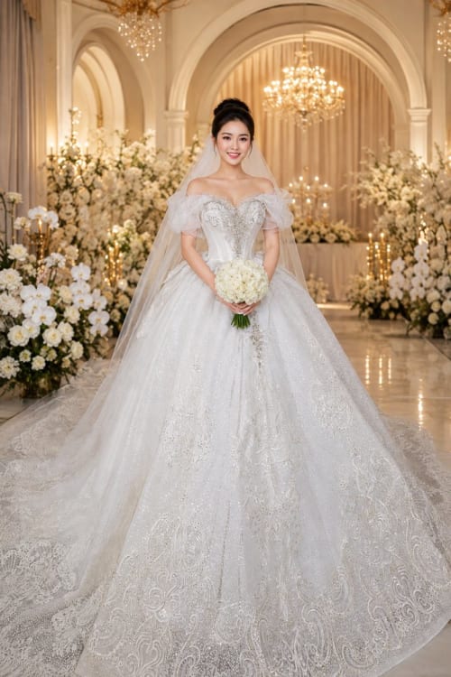 Mẫu váy cưới dòng Diamond số 16 — Trung Nguyễn Bridal