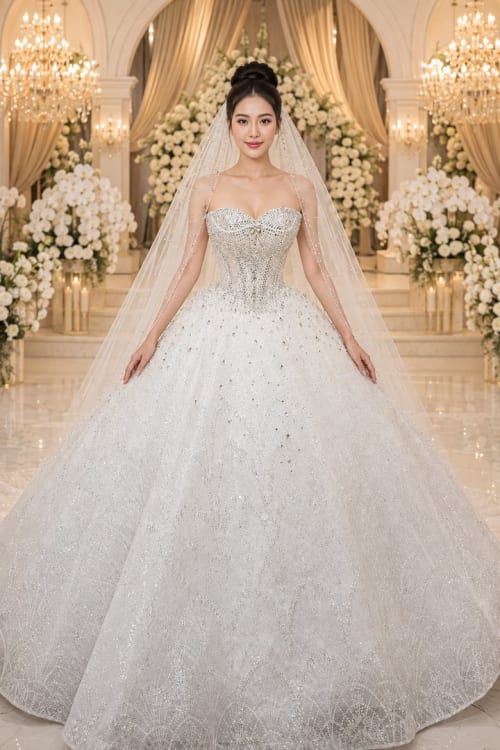 Mẫu váy cưới dòng Diamond số 35 — Trung Nguyễn Bridal
