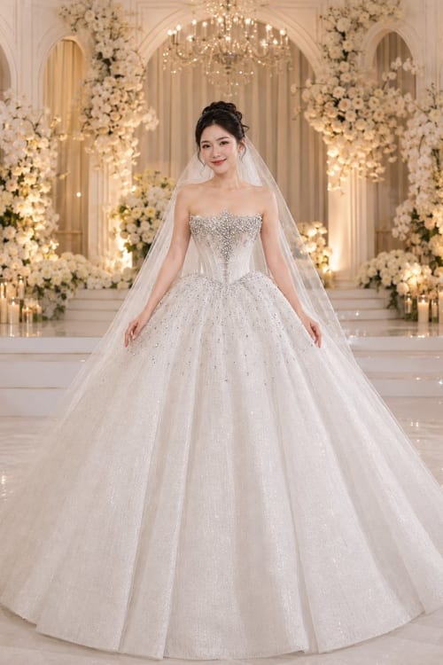Mẫu váy cưới dòng Diamond số 36 — Trung Nguyễn Bridal