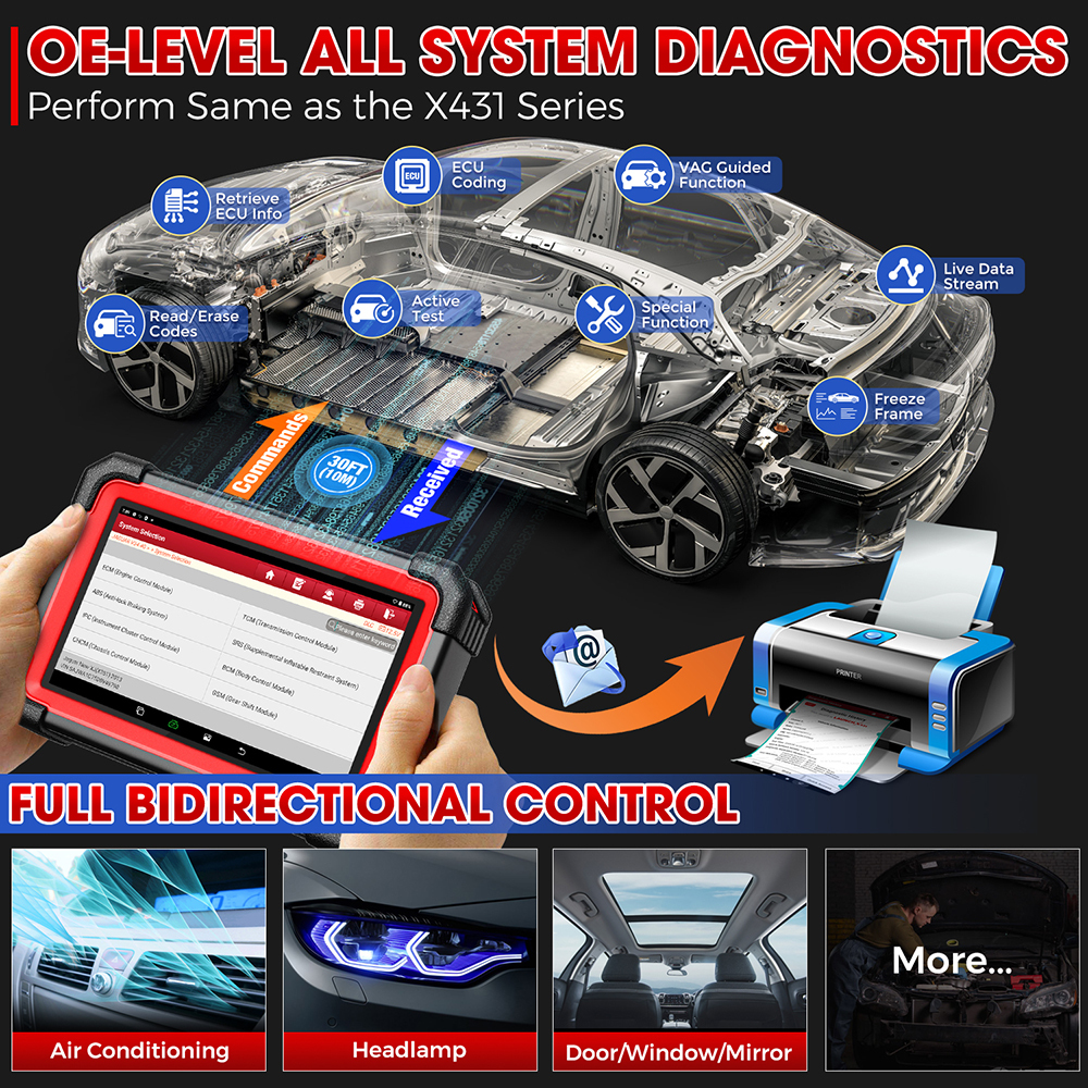 Valise de Diagnostic Pro Sans Fil : LAUNCH CRP919E BT Elite (Édition 2026) — photo 3 sur 7