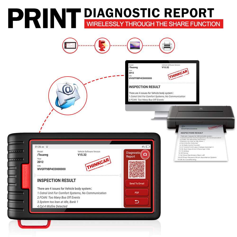 Valise de Diagnostic Sans Fil : THINKCAR ThinkScan Max 2 (Mises à jour GRATUITES à VIE !) — photo 5 sur 8