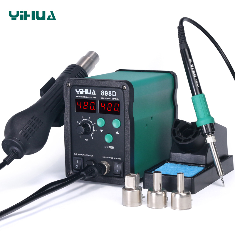🔥 Station de Soudage & Dessoudage Professionnelle 2-en-1 : YIHUA 898D 🛠️⚡