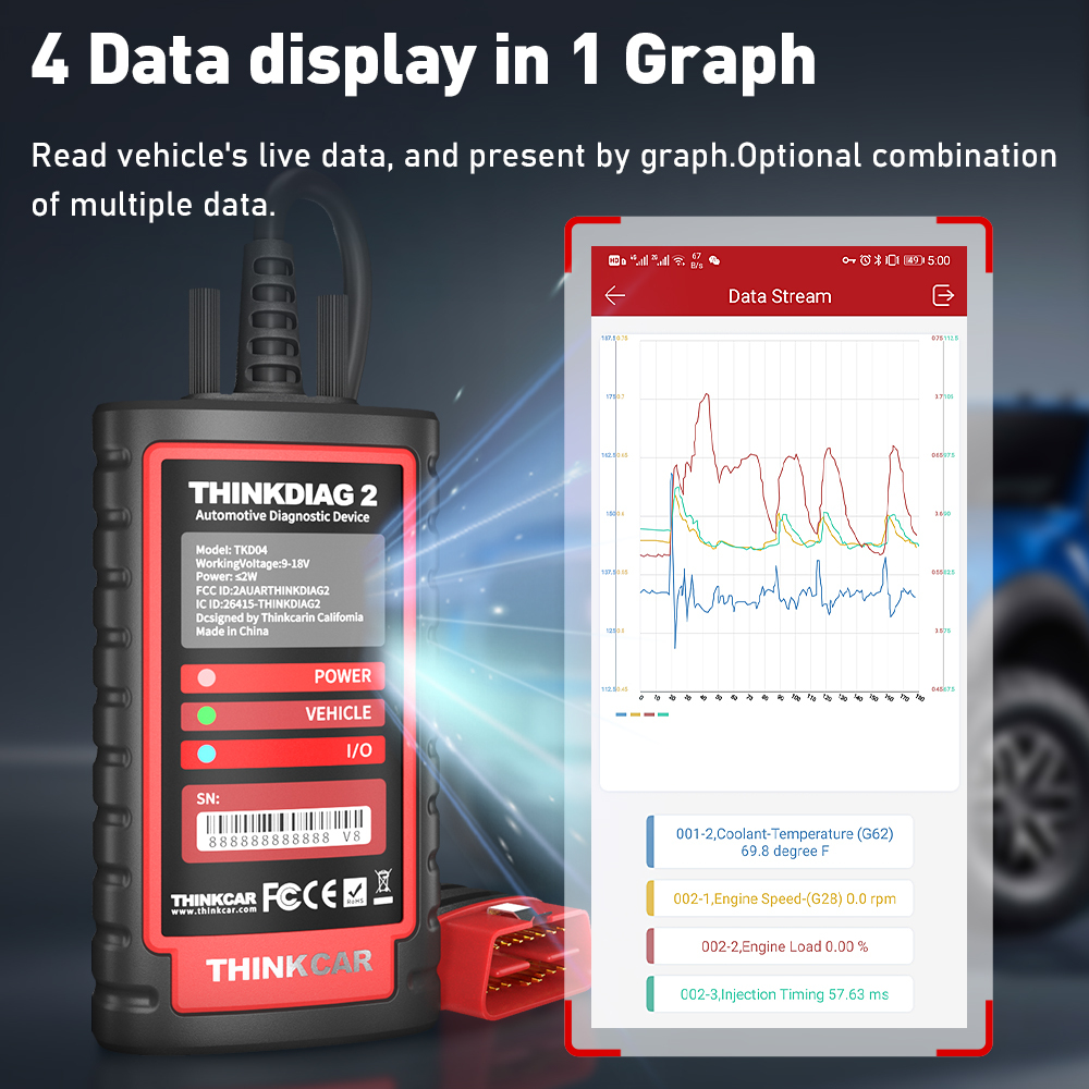 🚗 Scanner de Diagnostic Professionnel Bluetooth : THINKCAR ThinkDiag 2 (Support CAN-FD) 📱🔧 — photo 7 sur 9