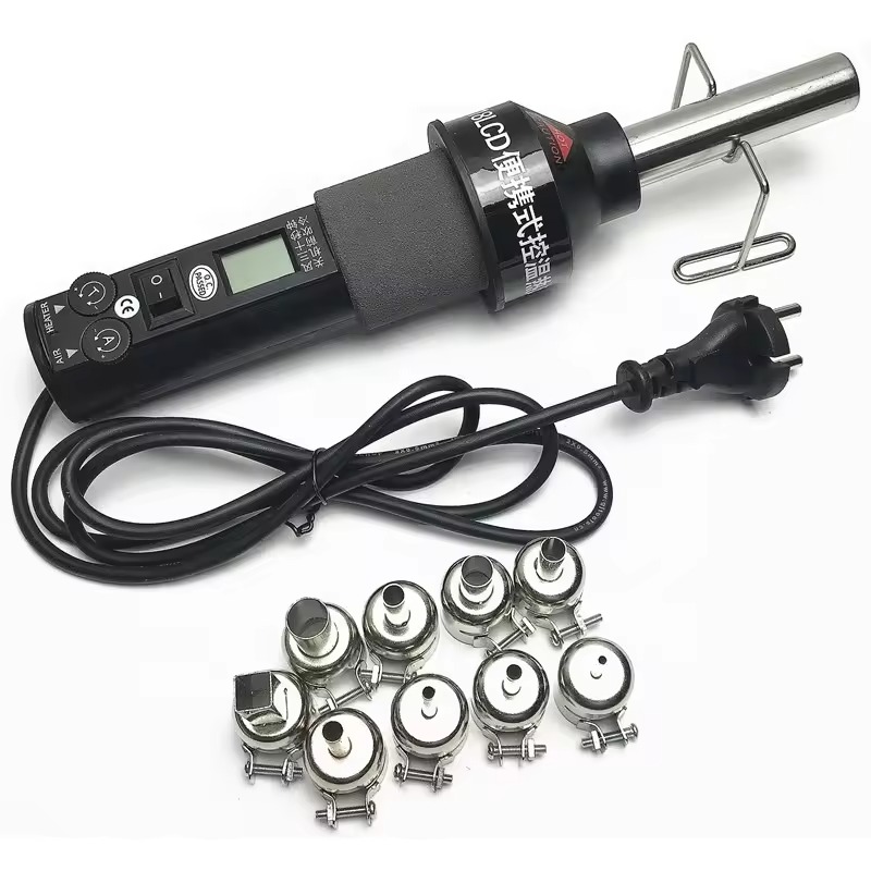 🔥 Pistolet à Air Chaud Numérique Portable (GJ-8018LCD) + Kit 9 Buses 🛠️⚡ — photo 2 sur 6