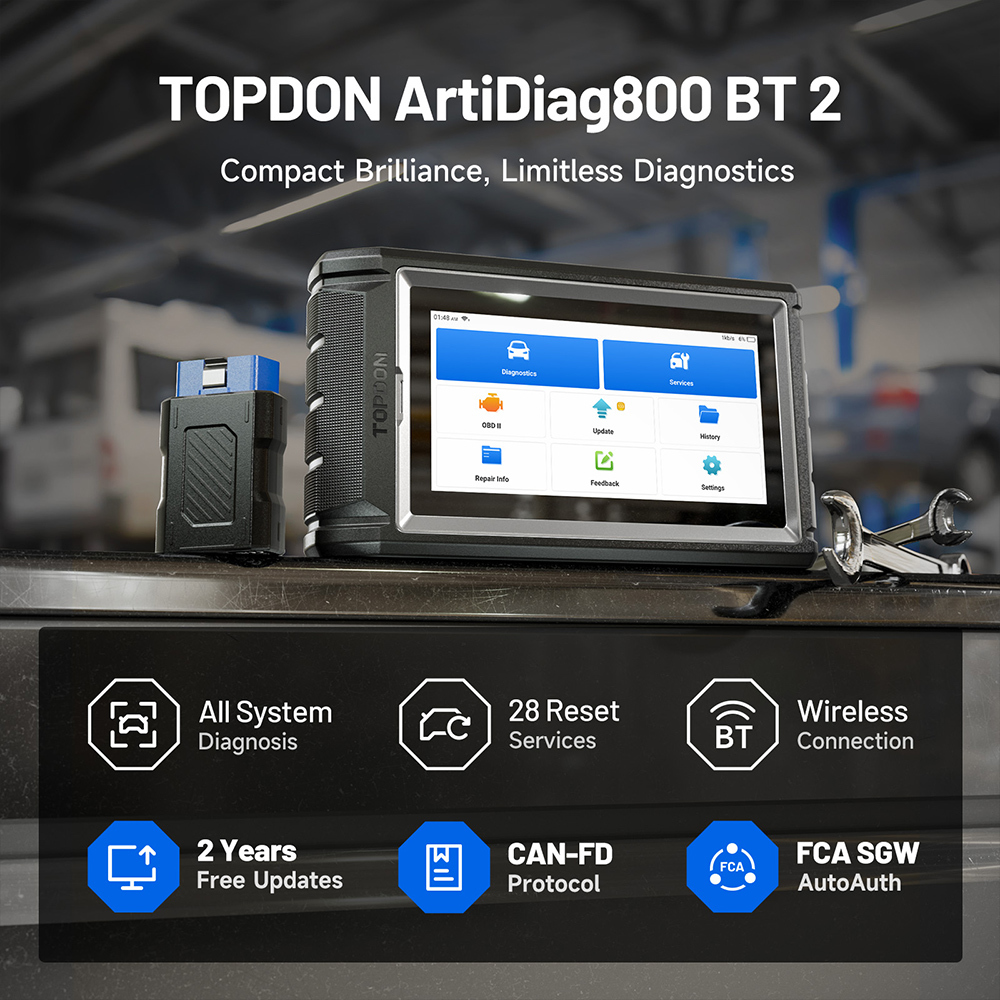 🚀 Valise de Diagnostic Professionnelle Sans Fil : TOPDON ArtiDiag800 BT 2 💻🔧 — photo 2 sur 6