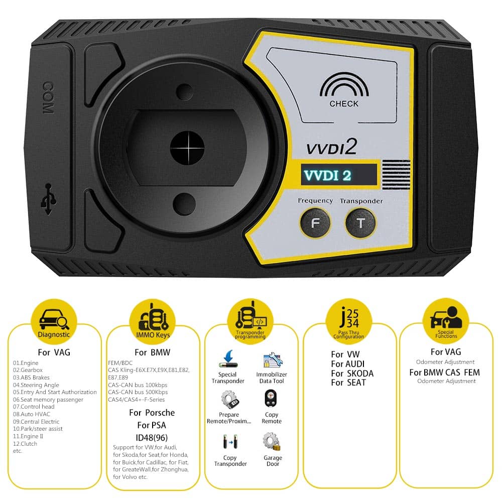 👑 Programmeur de Clés & Diagnostic Haut de Gamme : Xhorse VVDI2 (Version Complète / FULL) 🚗🔑