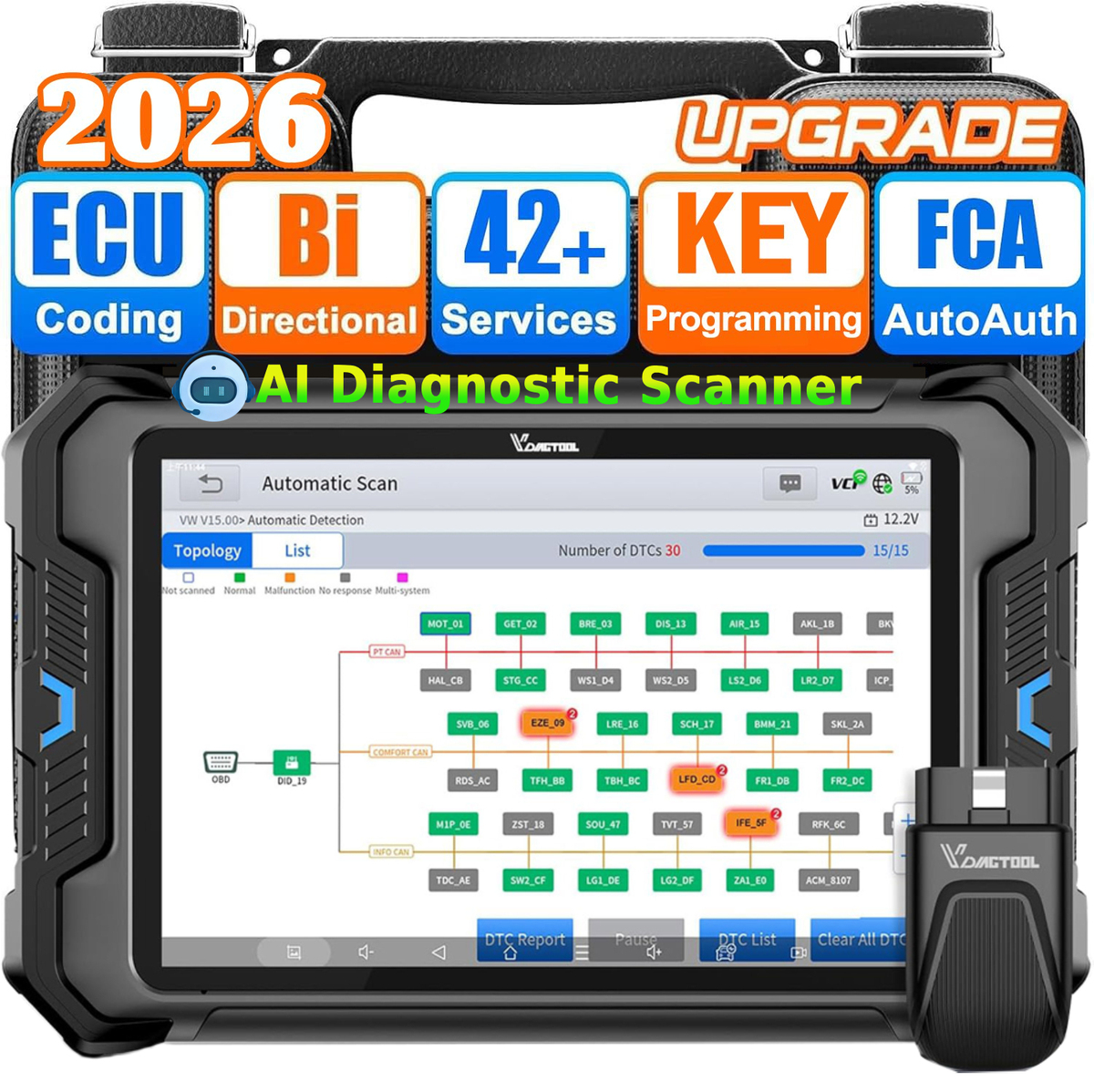 🚀 Valise de Diagnostic Tout-en-Un & Programmation de Clés : VEDIAGTOOL VD80 BT (Édition 2026) 🚗🔑