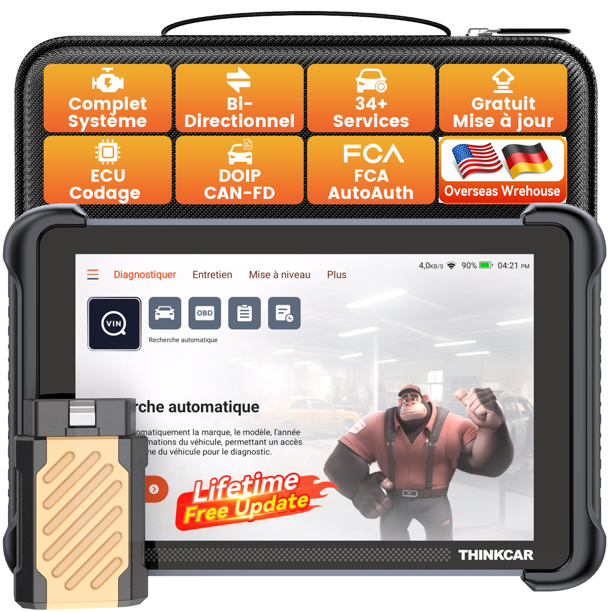 🚀 Valise de Diagnostic Sans Fil Haut de Gamme : THINKCAR THINKSCAN 689BT (Mises à jour GRATUITES à VIE !) 💻🔧