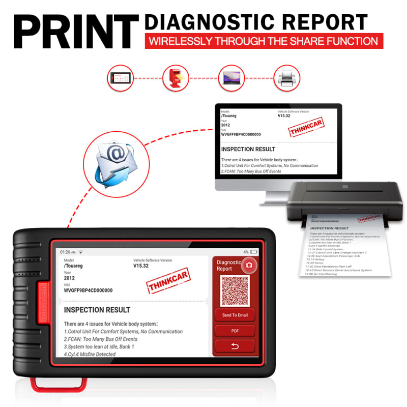 Valise de Diagnostic Sans Fil : THINKCAR ThinkScan Max 2 (Mises à jour GRATUITES à VIE !) — photo 5 sur 8