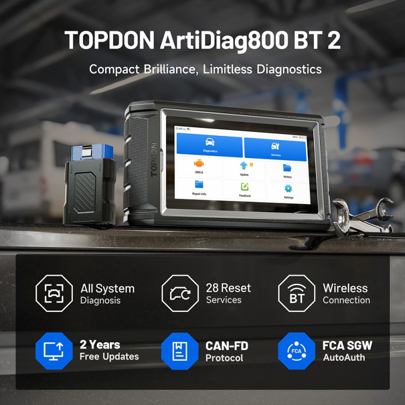 🚀 Valise de Diagnostic Professionnelle Sans Fil : TOPDON ArtiDiag800 BT 2 💻🔧 — photo 2 sur 6