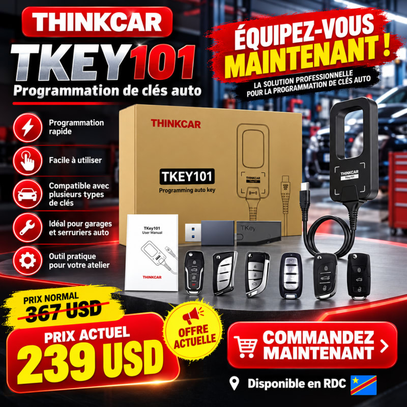 🔑 Module Programmateur de Clés Universel : THINKCAR TKEY 101 (Pack avec 6 Clés Télécommandes) 🚗💻 — photo 6 sur 6
