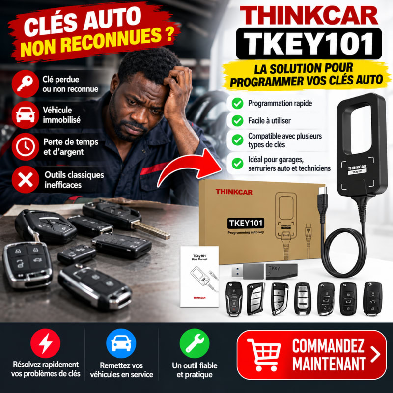 🔑 Module Programmateur de Clés Universel : THINKCAR TKEY 101 (Pack avec 6 Clés Télécommandes) 🚗💻 — photo 4 sur 6
