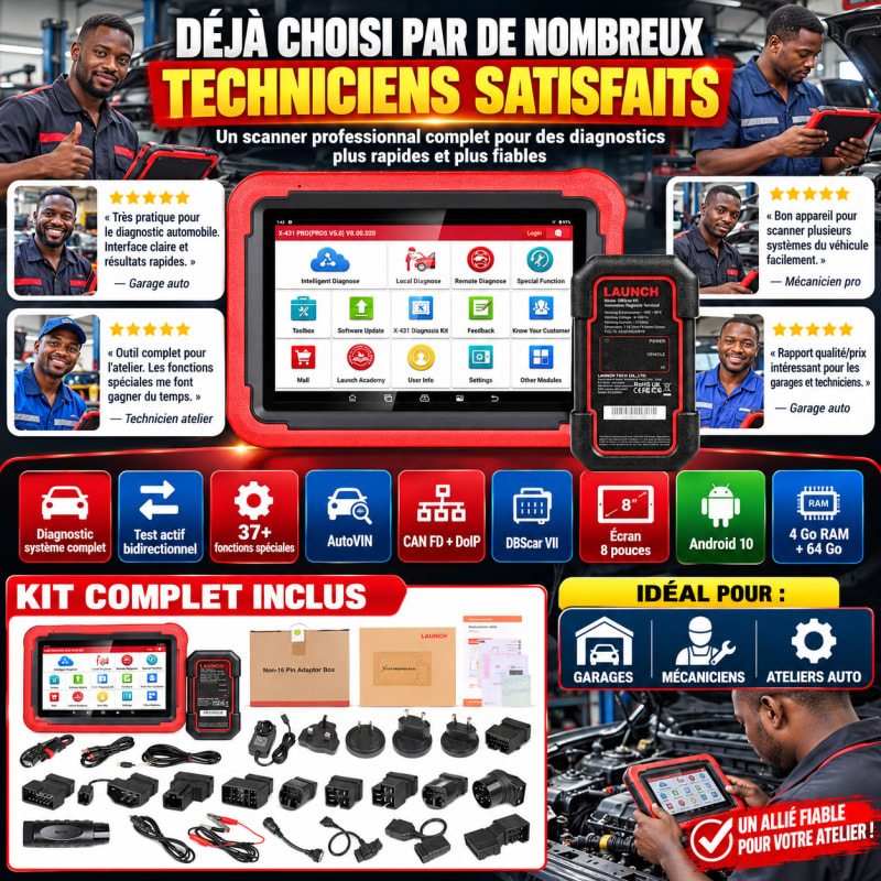 🚀 Valise de Diagnostic Professionnelle : LAUNCH X-431 PROS V5.0 (Connecteur DBSCar VII) 💻🚗 — photo 2 sur 6