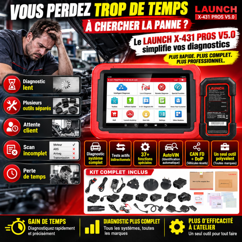 🚀 Valise de Diagnostic Professionnelle : LAUNCH X-431 PROS V5.0 (Connecteur DBSCar VII) 💻🚗 — photo 4 sur 6