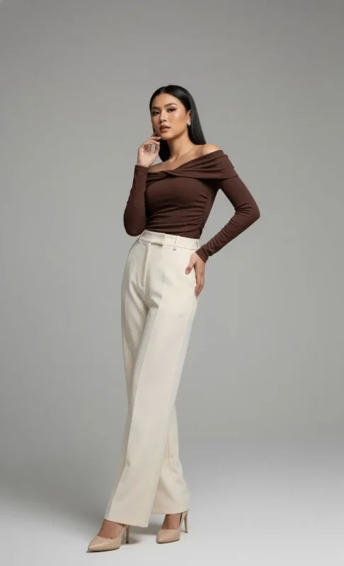 Off-Shoulder Knit Top