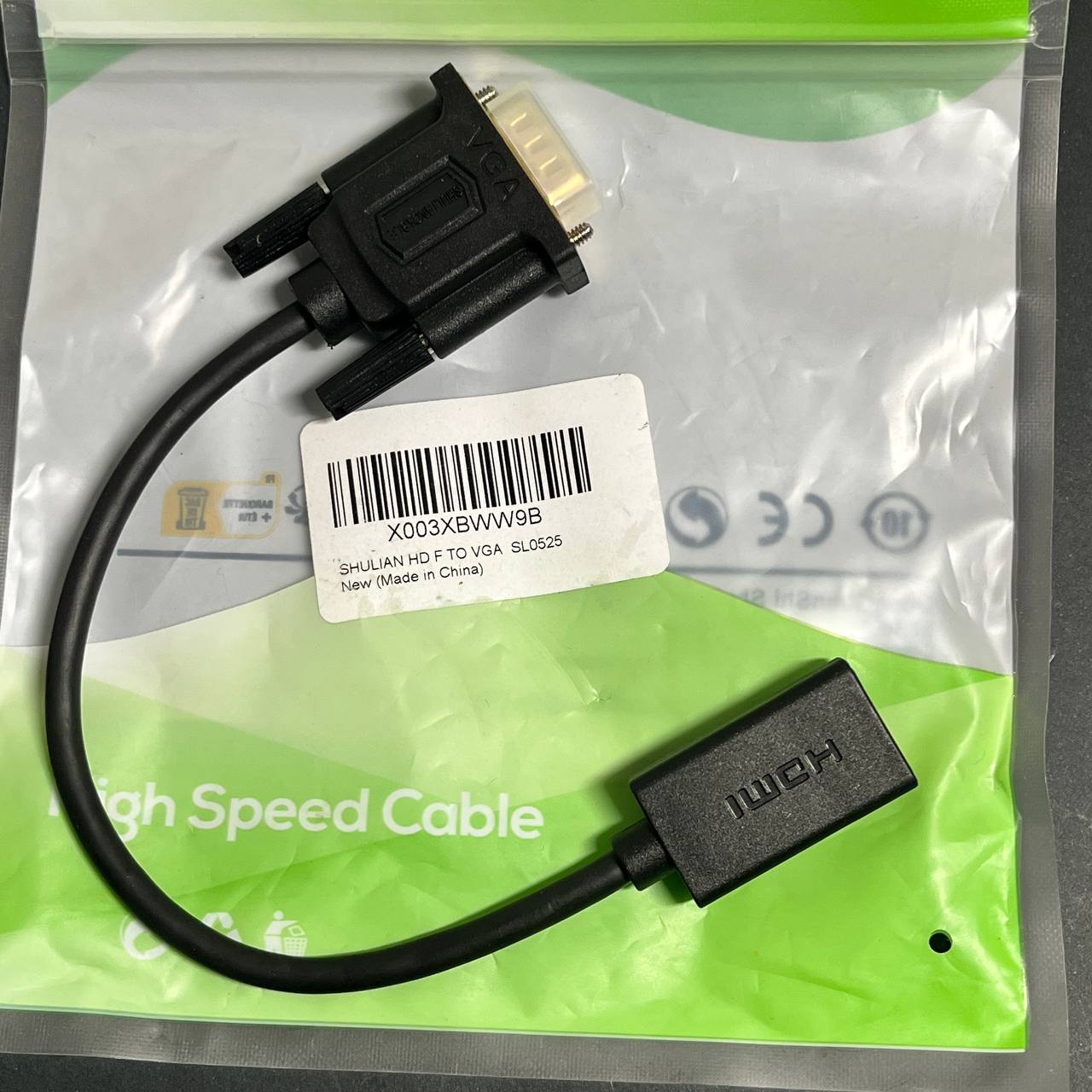 Adaptador Convertidor HDMI Hembra a VGA Macho Activo