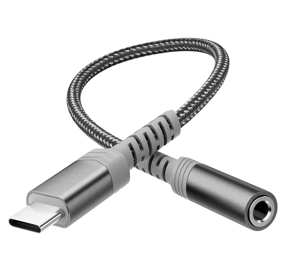 Adaptador de Audio USB-C a Jack 3.5mm con Cable Trenzado