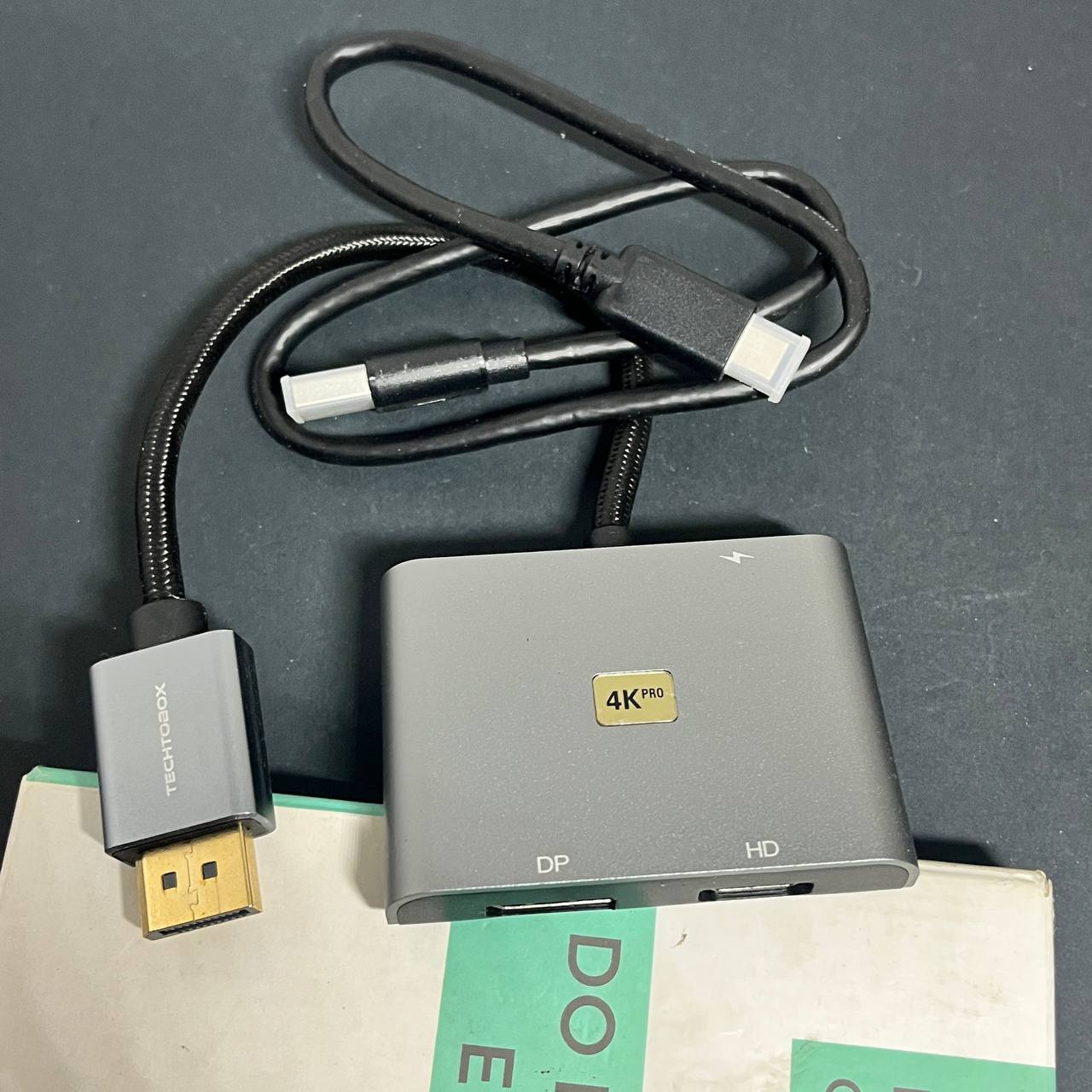 Adaptador Splitter 4K PRO DisplayPort a Dual Monitor (DP + HDMI) | Divisor de Pantalla TECHTOBOX