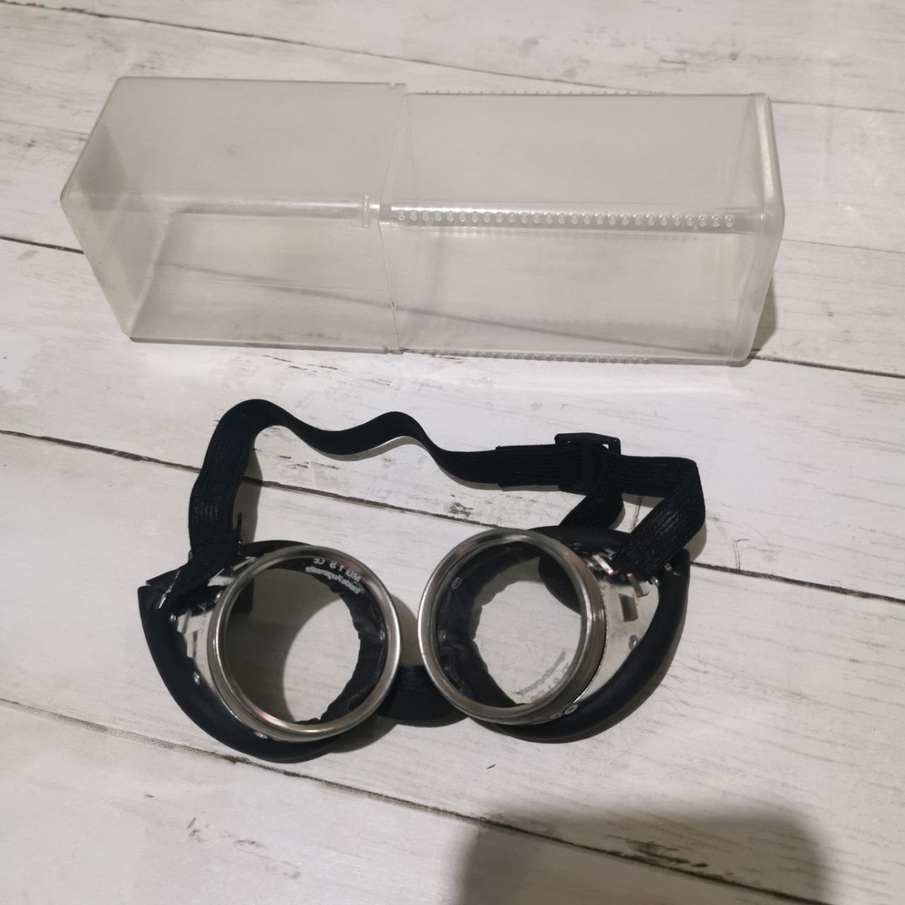 Gafas Estilo Steampunk Vintage con Lentes de Cristal Claros y Correa Ajustable