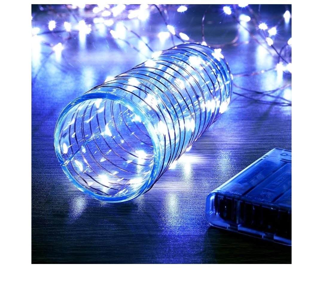 Mikasoil Guirnalda de Luces LED de Alambre de Cobre a Batería