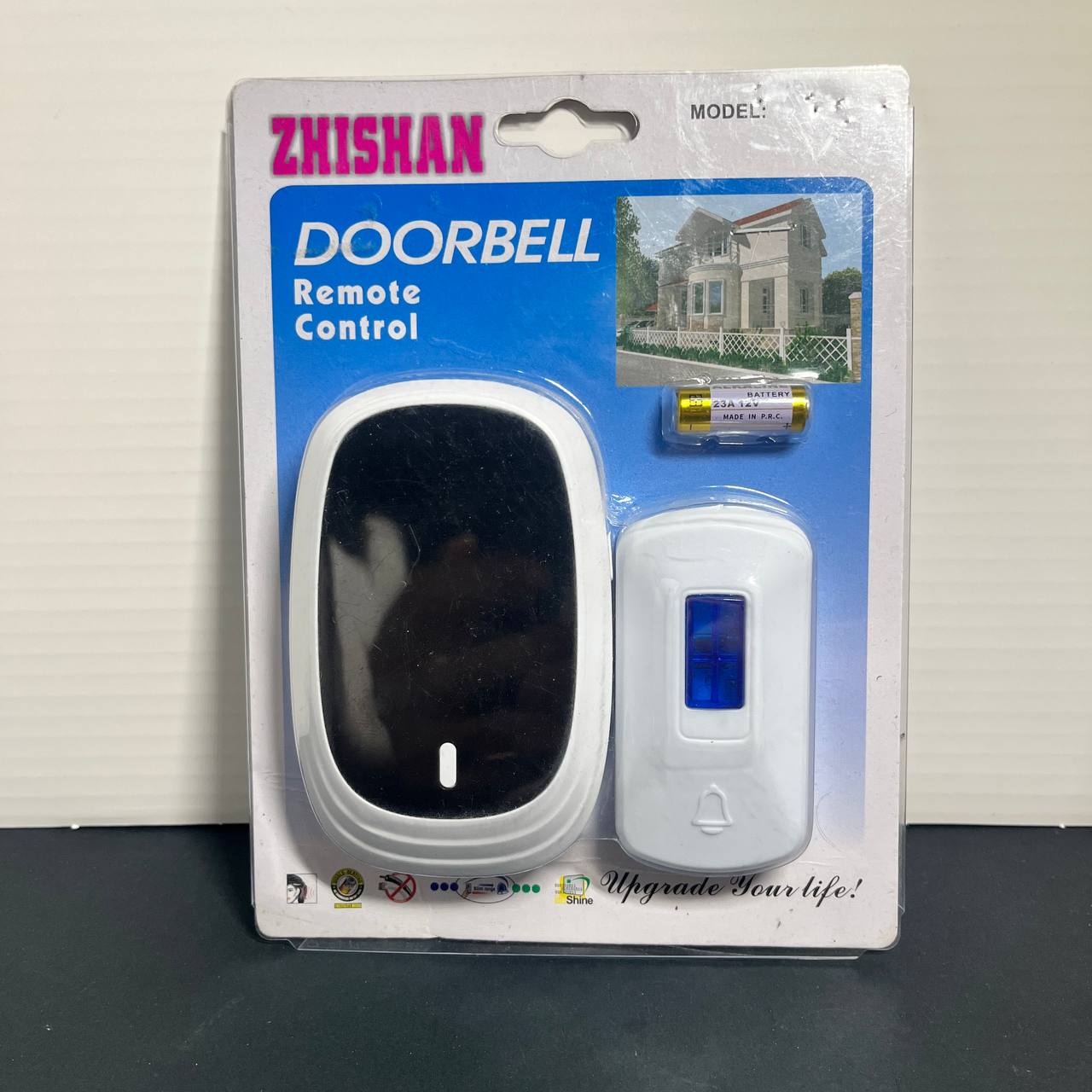 Timbre Inalámbrico Zhishan con Control Remoto y Batería 23A 12V