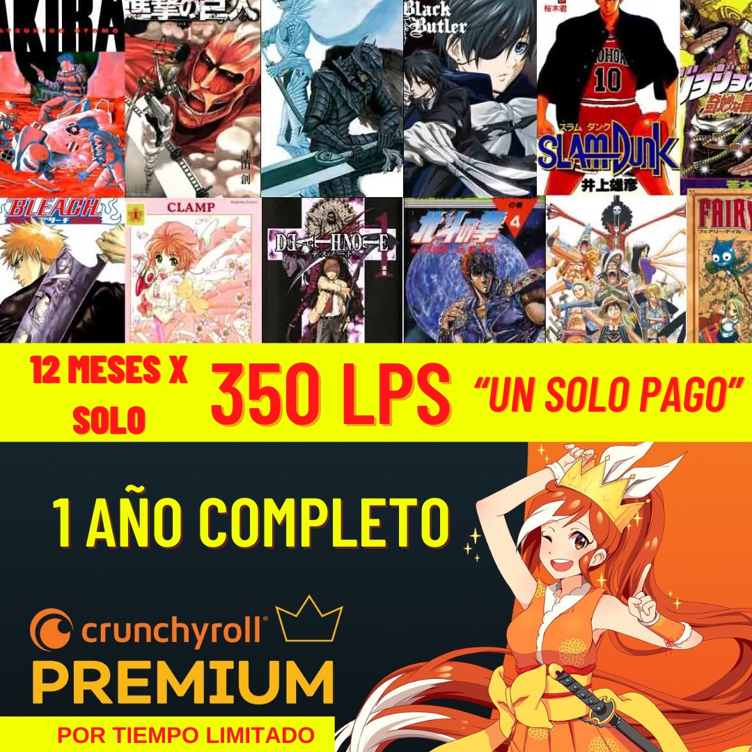 Cuenta Crunchyroll Premium 1 Año ⚡ Anime Sin Anuncios | Multiplataforma HD ⛩️