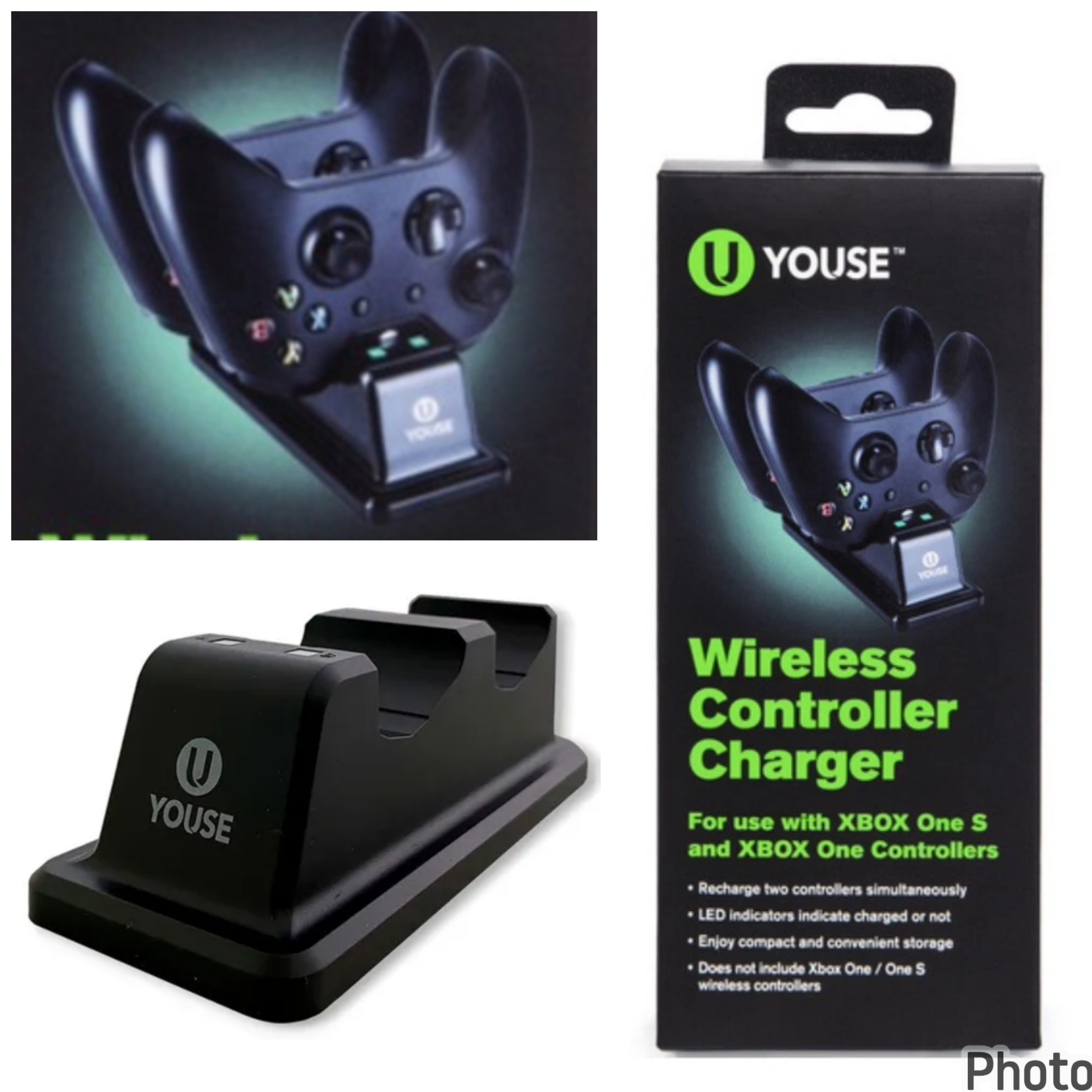 Original Cargador de controles / Mandos Inalámbricos marca U-Youse Xbox One y Xbox One S.