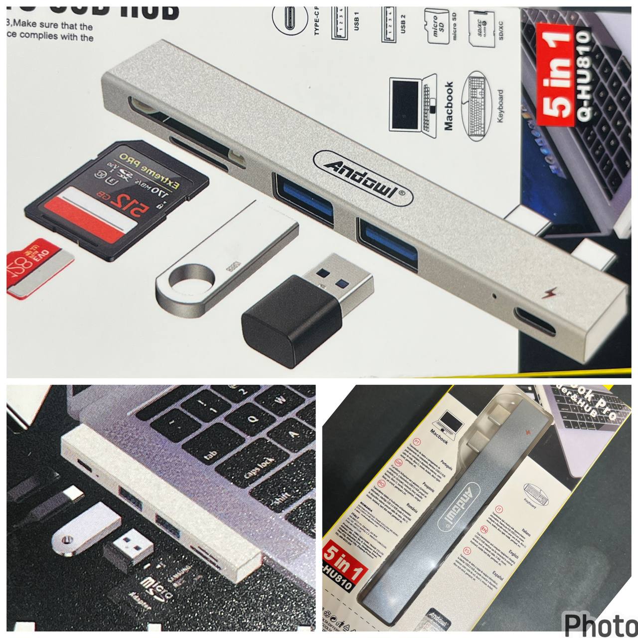 Adaptador Hub USB-C 5 en 1 para MacBook Pro / Air | Expande tus Puertos 💻⚡