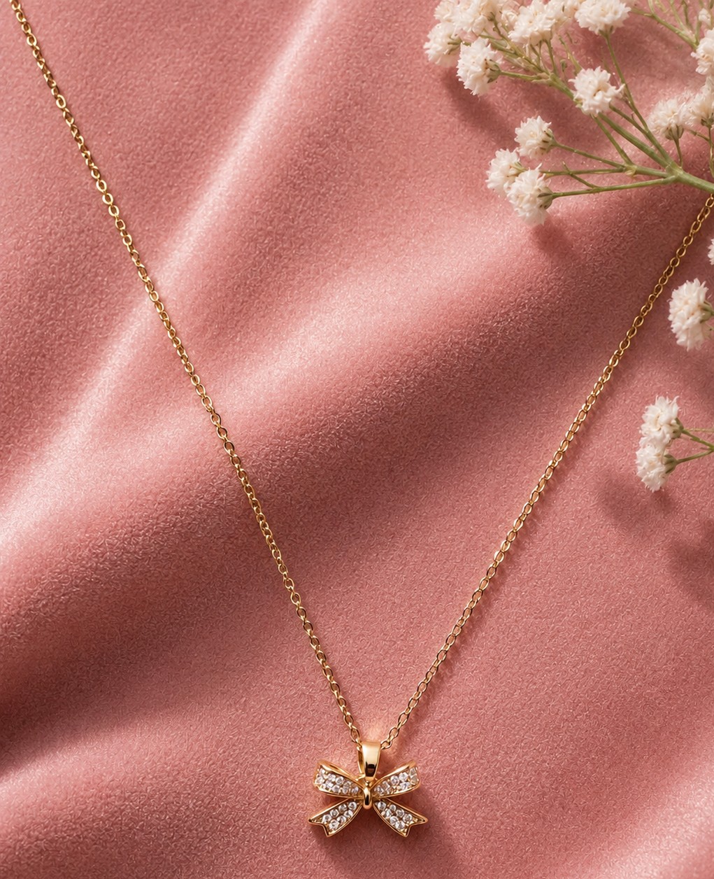 Stone Bow Necklace