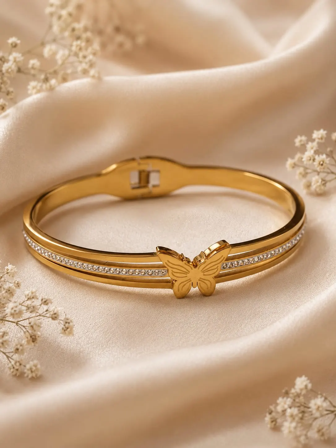 Stone Butterfly Bangle