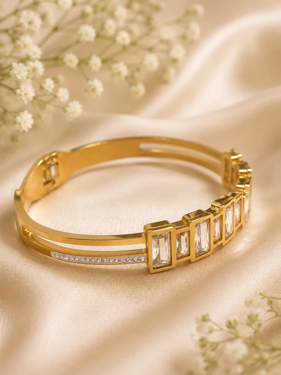 Square Stone Bangle