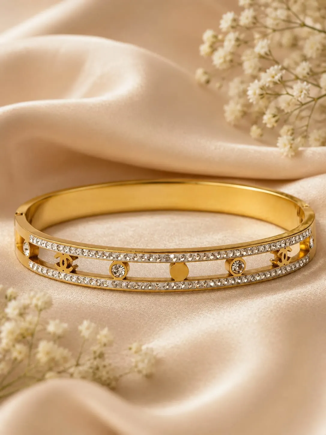 Celeste Crystal Cuff Bangle