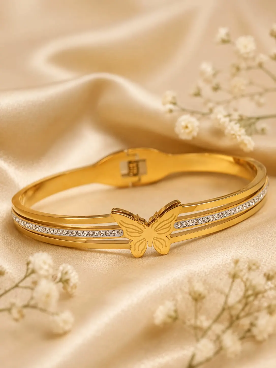 Stone Butterfly Bangle