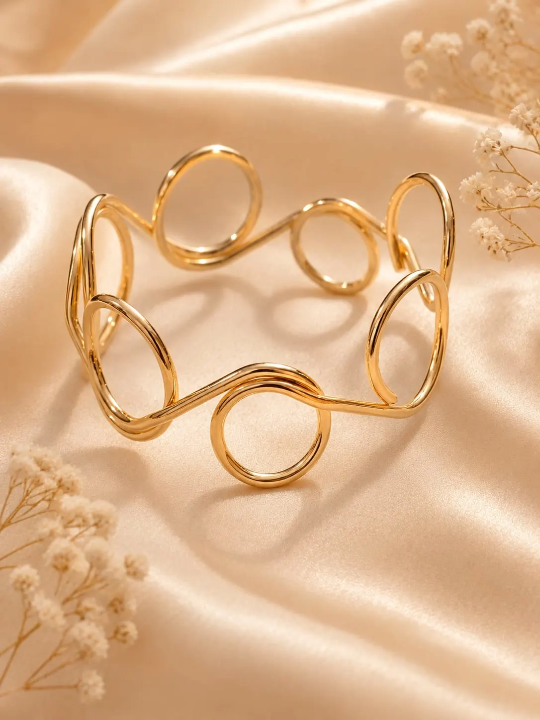 Infinity Loop Cuff Adjustable Bangle